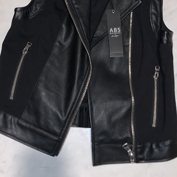 NWT ABS by Allen Schwartz Black and Silver Vest - Picture 7 of 7